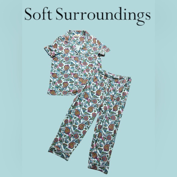 Soft Surroundings Paisley Pajama Set - Picture 1 of 12